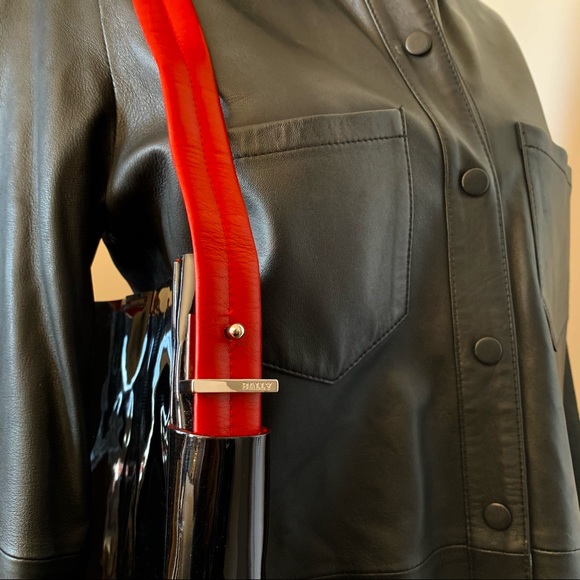 BALLY Black Patent Shoulder Tote Bag - Picture 11 of 11